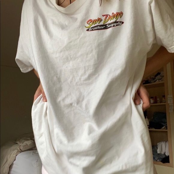 Oversized vintage graphic white T - Picture 2 of 4